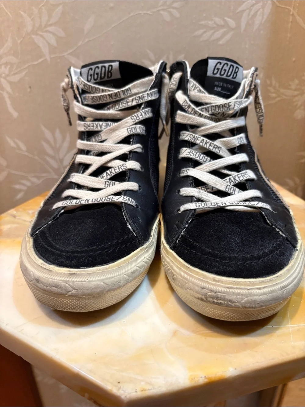 Golden Goose Mid-star Slide Sneakers with Sequence